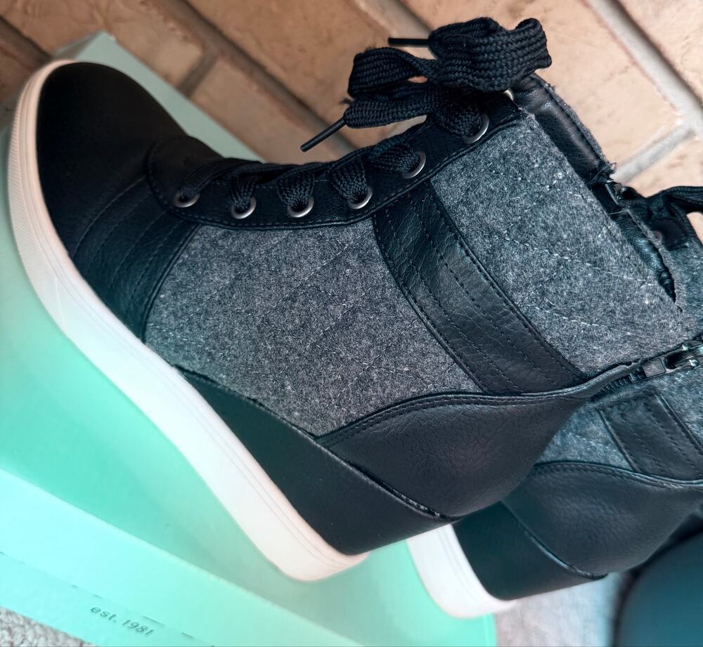 Black and Grey boots